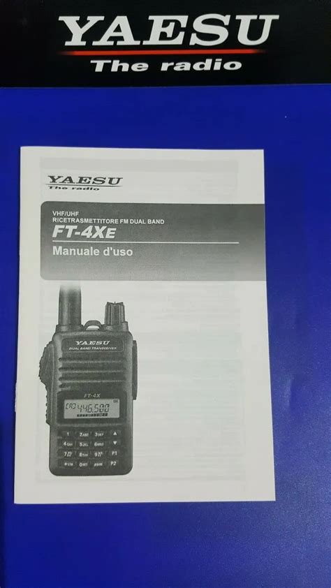 Yaesu FT4X Manual Programming .